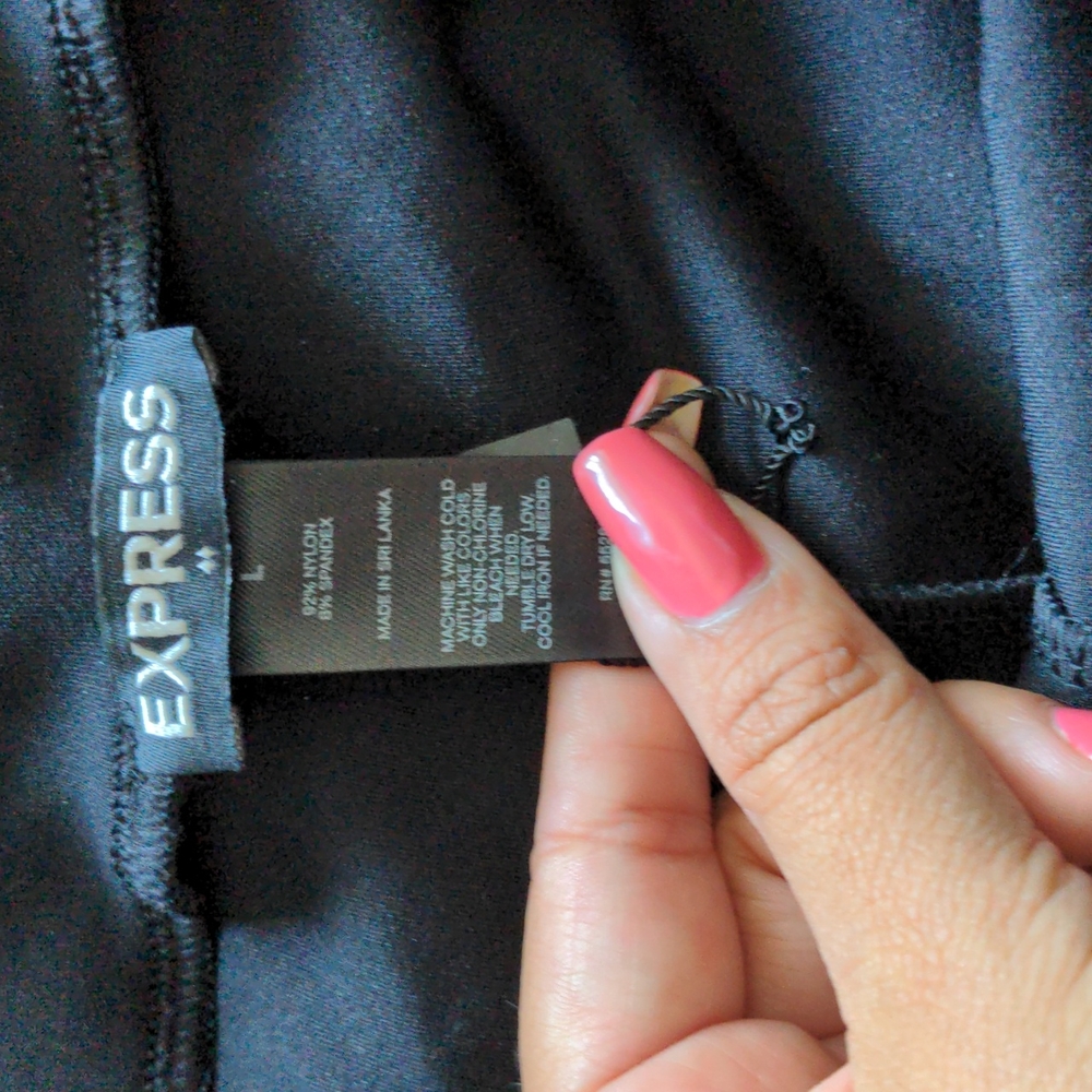 EXPRESS Nylon & Spandex Black Legging